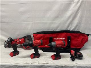 CRAFTSMAN V20 20-volt Max 4-Tool Power Tool Combo Kit with Soft Case
